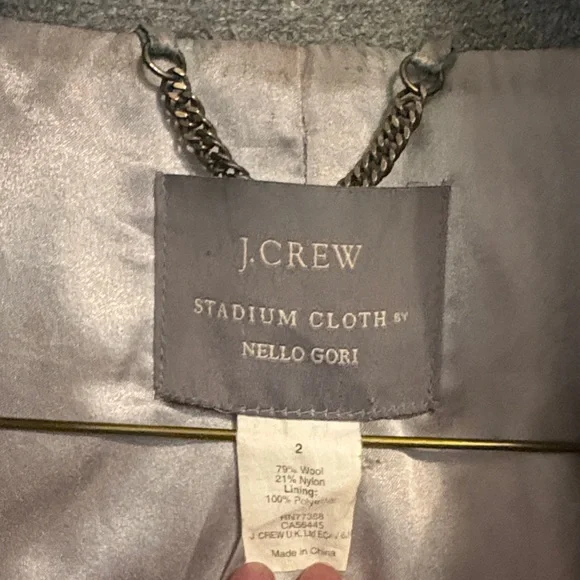 J. Crew High-Neck Funnel Neck Wool Coat - Picture 2 of 8